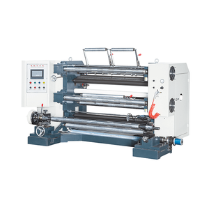 Высокоскоростная вертикальная машина для резки и перемотки пластиковой пленки, управляемая ПЛК, со скоростью 200 м/мин